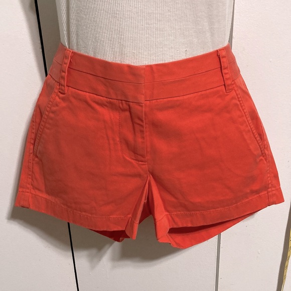 J CREW Orange Chino Short Shorts with Pockets Womens Size 0 - Picture 3 of 16